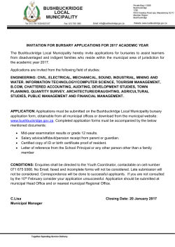 the bursary documentation