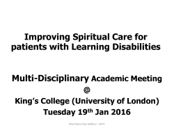 Improving Spiritual Care for patients with Learning Disabilities Multi