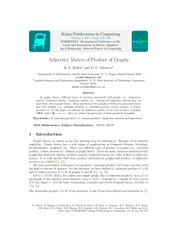 Adjacency Matrix of Product of Graphs