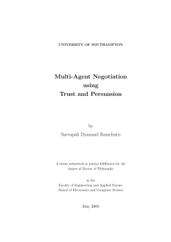 Multi-Agent Negotiation using Trust and Persuasion