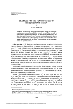 examples for the nonuniqueness of the equilibrium state