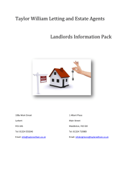 Taylor William Letting and Estate Agents Landlords Information Pack