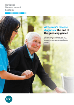 Alzheimer`s disease diagnosis: the end of the guessing game?