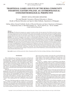 traditional games and fun of the roma community