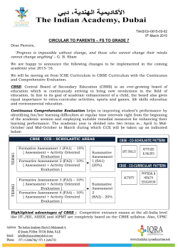 circular to parents - The Indian Academy, Dubai