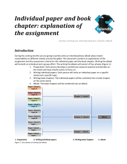Assessment criteria for book chapter (group