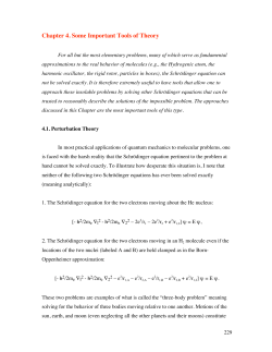 Chapter 4. Some Important Tools of Theory