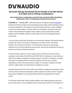 Dynaudio Press Release