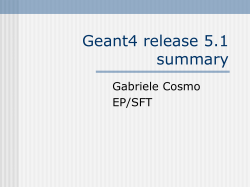 Geant4 release 5.1 summary