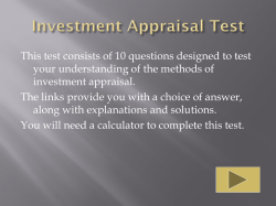 Investment appraisal Test