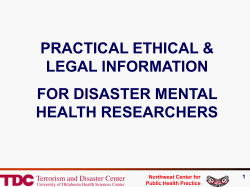 22 Northwest Center for Public Health Practice APA Ethical Rules