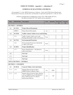 FORM OF TENDER &ndash; Appendix 1