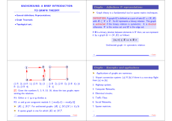 A BRIEF INTRODUCTION TO GRAPH THEORY Graphs