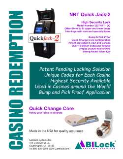 Patent Pending Locking Solution Unique Codes for Each