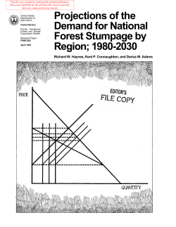Projections of the Demand for National Forest Stumpage by Region