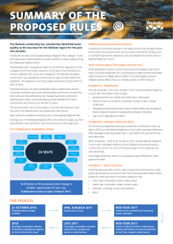 summary of the proposed rules