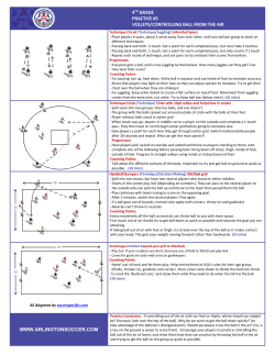 4TH GRADE PRACTICE #5 VOLLEYS/CONTROLLING BALL FROM