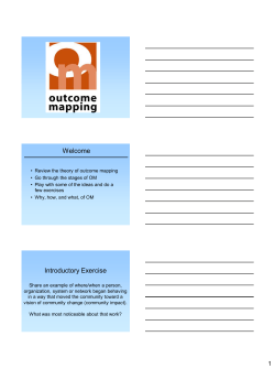 Outcome Mapping