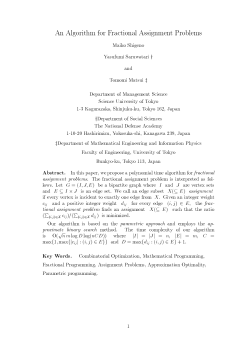 An Algorithm for Fractional Assignment Problems