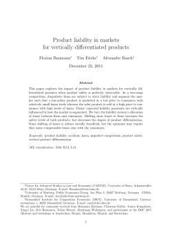Product liability in markets for vertically differentiated