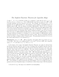 The Implicit Function Theorem for Lipschitz Maps
