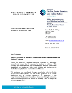 human resources directorate - Belfast Health and Social Care Trust