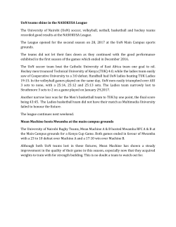 UoN teams shine in the NASOKUSA League The University of