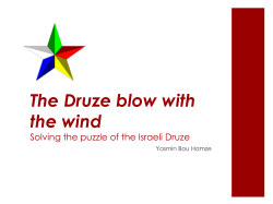 The Druze blow with the wind - Solving The Puzzle Of The Israeli