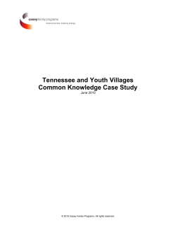 Tennessee and Youth Villages Common Knowledge Case Study