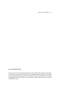 2.2 CONTINUITY