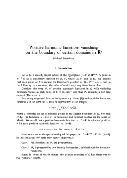 Positive harmonic functions vanishing on the