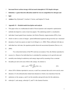 Appendix S1 &ndash; Detailed model description and analysis