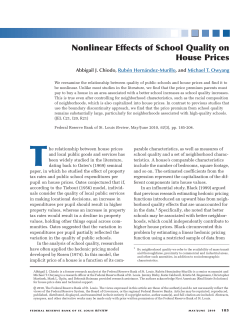 Nonlinear Effects of School Quality on House Prices