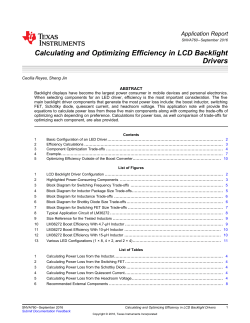 Calculating and Optimizing Efficiency in LCD Backlight Drivers