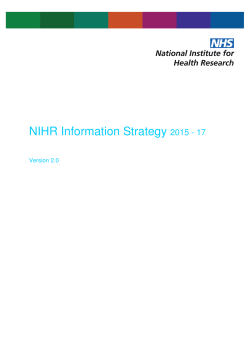 NIHR Information Strategy 2015