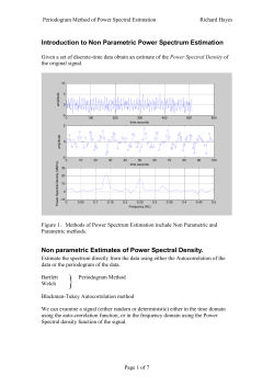 Given a set of discrete-time datta obtain an estimate of the Power
