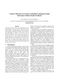 Latency Tolerance for Gesture Controlled Continuous Sound