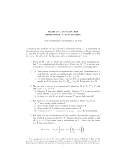 MATH 277, AUTUMN 2016 HOMEWORK 4: SATURATION