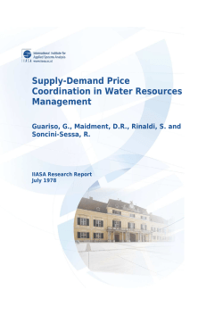Supply-Demand Price Coordination in Water Resources Management