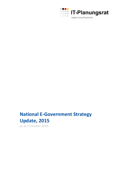 National E-Government Strategy Update, 2015 - IT