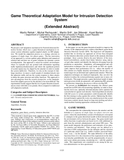 Game Theoretical Adaptation Model for Intrusion Detection System