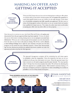 making an offer and getting it accepted