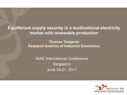Equilibrium supply security IAEE, June 18
