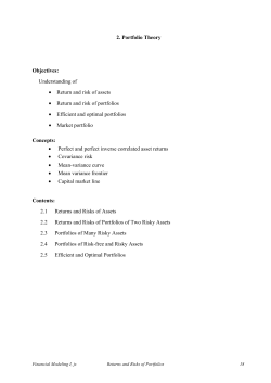 02 Portfolio Theory