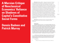 A Marxian Critique of Neoclassical Economics` Reliance on