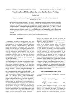 Transition Probabilities at Crossing in the Landau