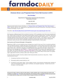 Choices Given Low Projected Grain Farm Net