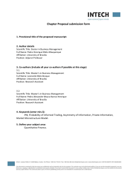 Chapter Proposal submission form