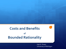Costs and Benefits of Bounded Rationality