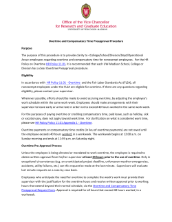 Overtime and Compensatory Time Preapproval Procedure